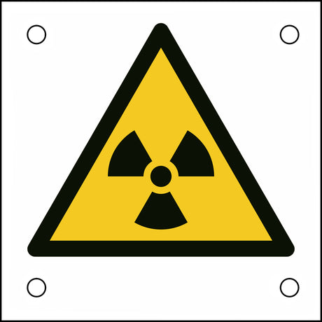 ISO-Sicherheitsschild – Warnung vor radioaktiven Stoffen oder ionisierender Strahlung,