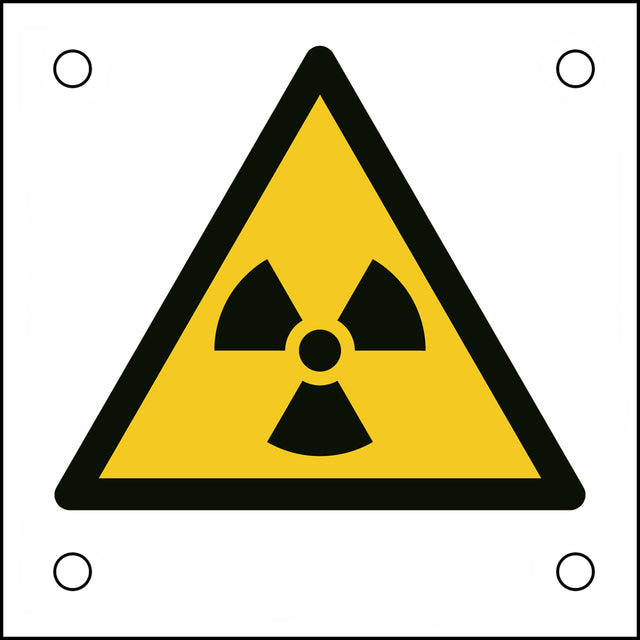 ISO-Sicherheitsschild – Warnung vor radioaktiven Stoffen oder ionisierender Strahlung,