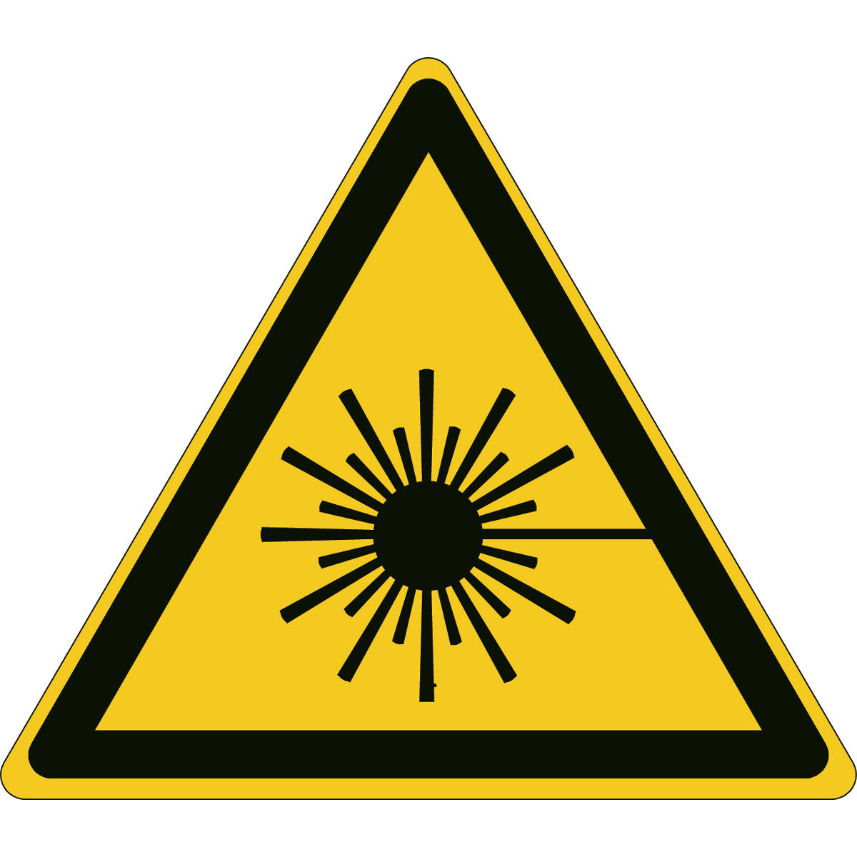 ISO safety sign - Warning of laser radiation
