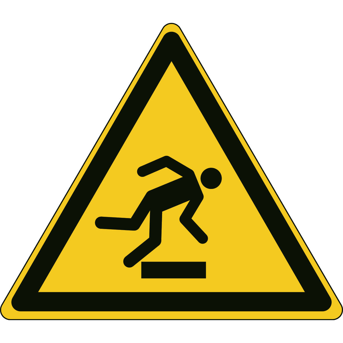 ISO safety sign - Warning of tripping hazard