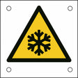 ISO-Sicherheitsschild – Warnung vor niedriger Temperatur/Frost