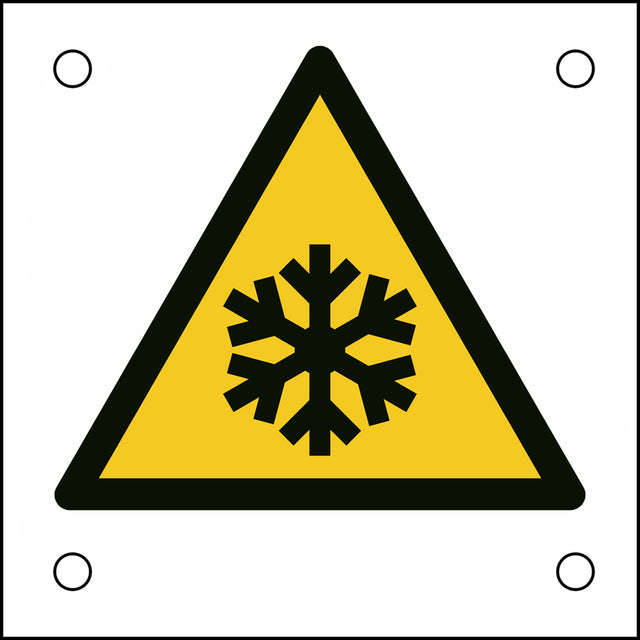 ISO-Sicherheitsschild – Warnung vor niedriger Temperatur/Frost