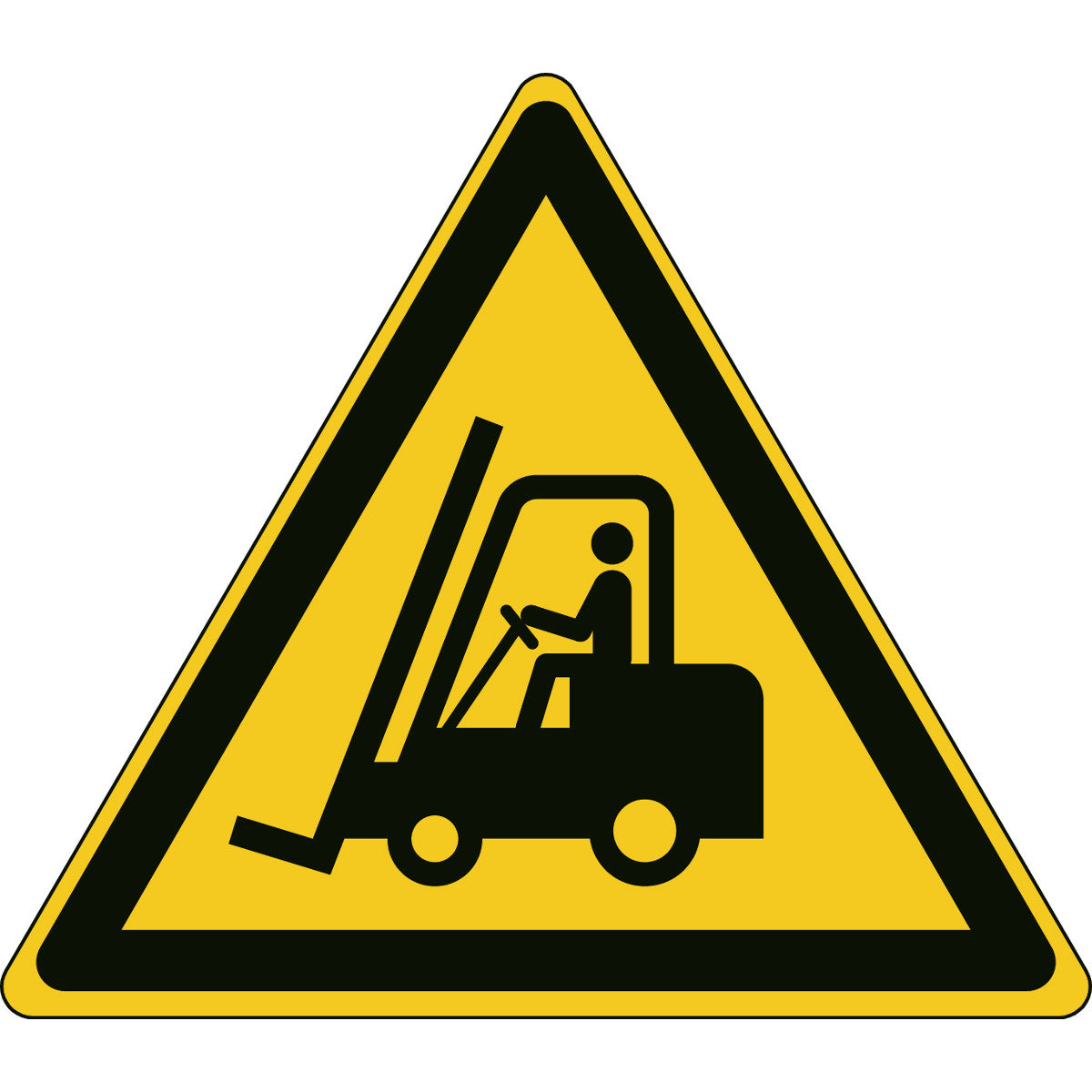ISO safety sign - Warning of industrial trucks