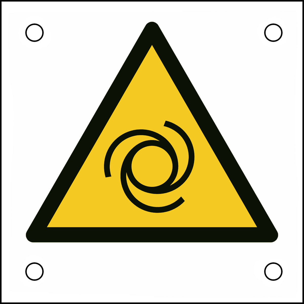 ISO-Sicherheitsschild – Warnung vor automatischem Anlauf