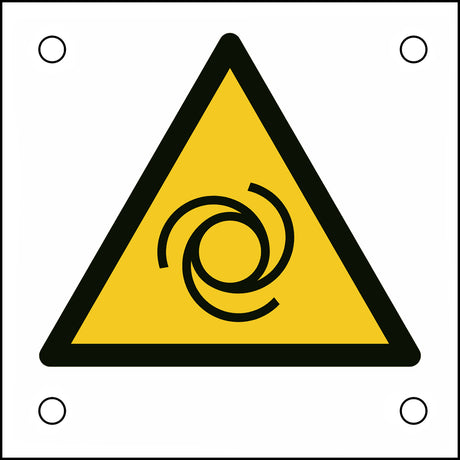 ISO-Sicherheitsschild – Warnung vor automatischem Anlauf