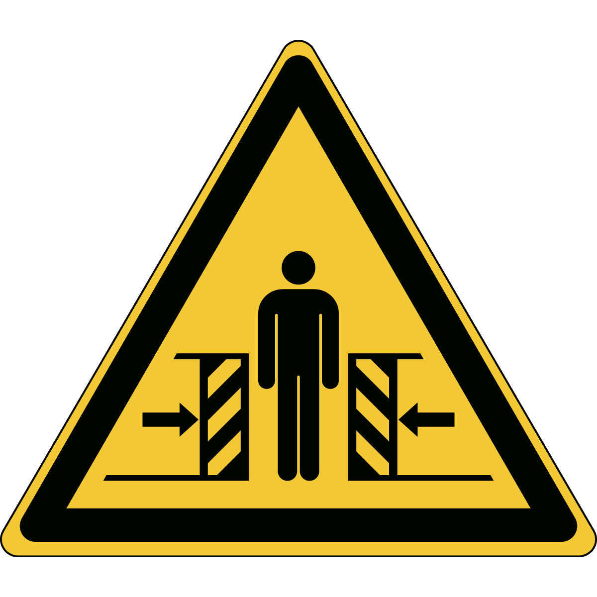 Warnung; Quetschgefahr – ISO 7010