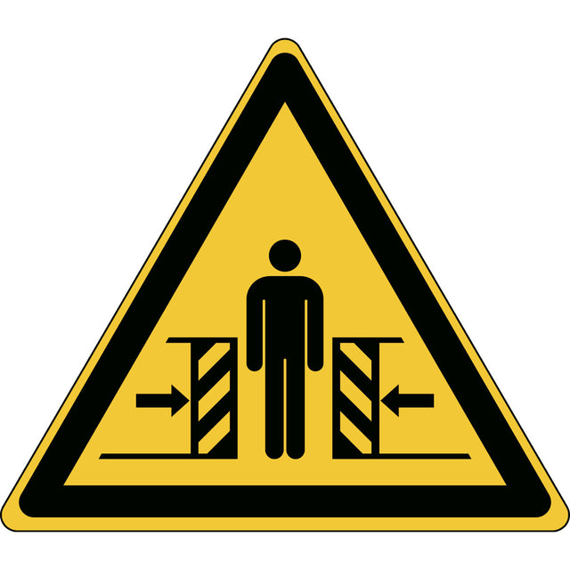 ISO Sicherheitskennzeichnung - Warnung vor Quetschgefahr