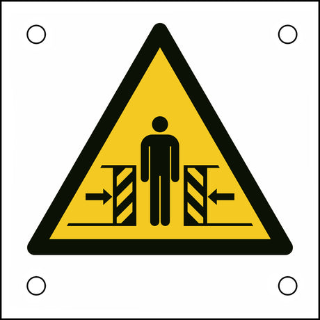 ISO-Sicherheitsschild – Warnung vor Quetschgefahr