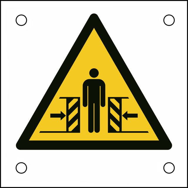 ISO-Sicherheitsschild – Warnung vor Quetschgefahr