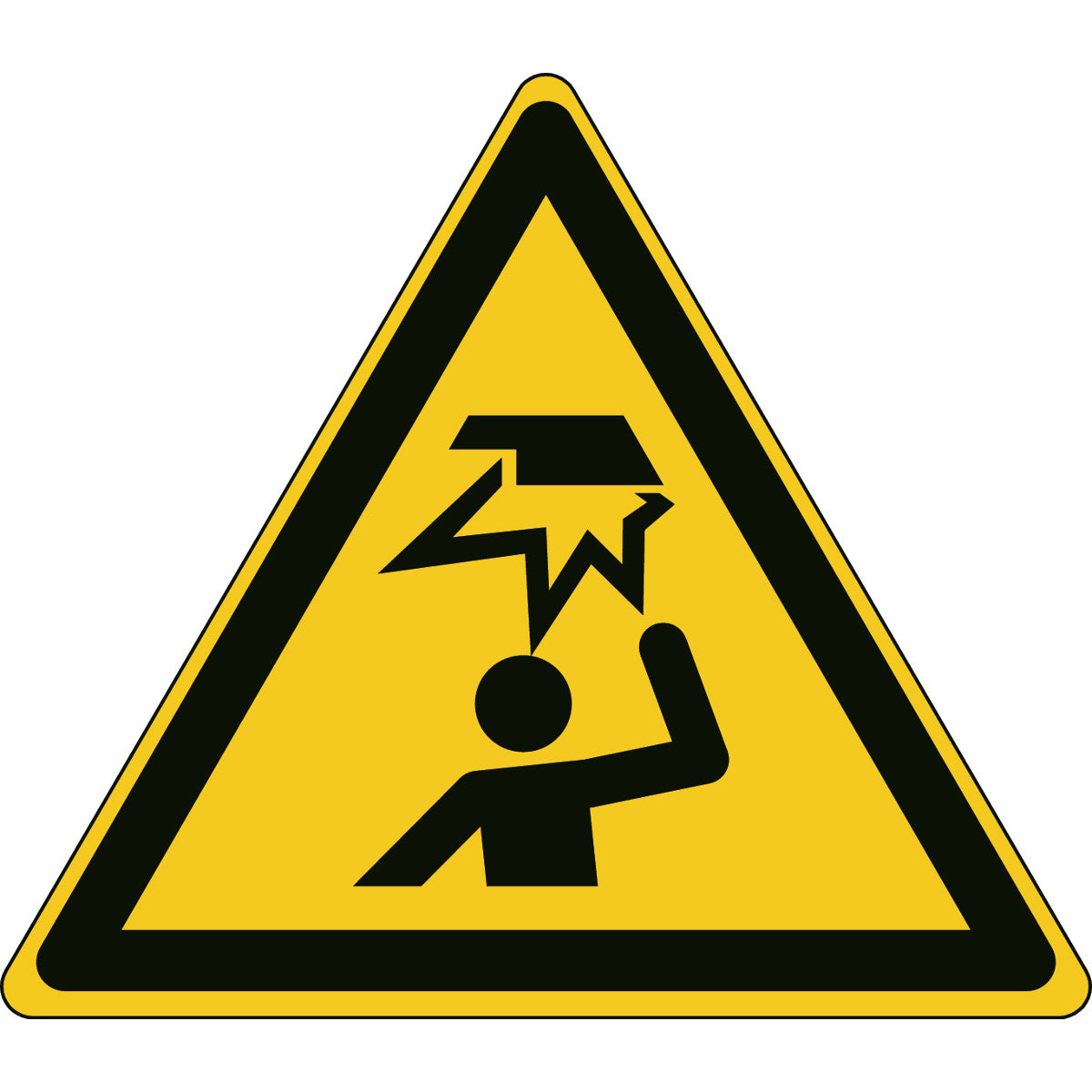 ISO safety sign - Warning of impact injuries