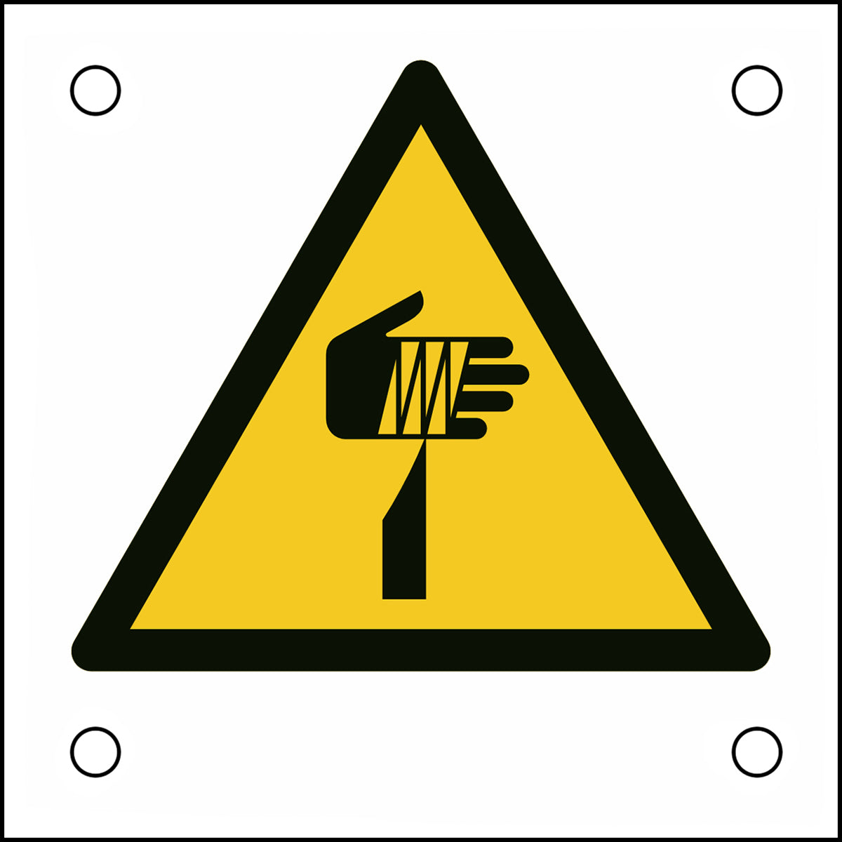 ISO-Sicherheitsschild – Warnung vor spitzem Gegenstand