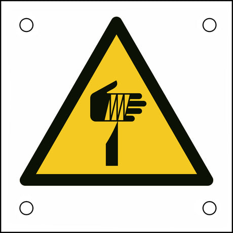 ISO-Sicherheitsschild – Warnung vor spitzem Gegenstand