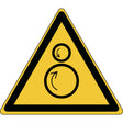 Warnung; Einzugsgefahr – ISO 7010
