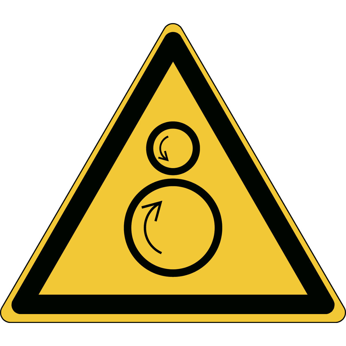 Warnung; Einzugsgefahr – ISO 7010