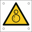 ISO-Sicherheitsschild – Warnung vor gegenläufige Rollen