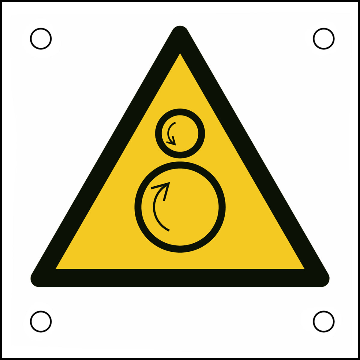 ISO-Sicherheitsschild – Warnung vor gegenläufige Rollen
