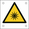 ISO-Sicherheitsschild – Warnung vor optischer Strahlung