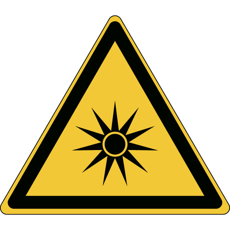ISO Sicherheitskennzeichnung - Warnung vor optischer Strahlung