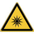 ISO Sicherheitskennzeichnung - Warnung vor optischer Strahlung