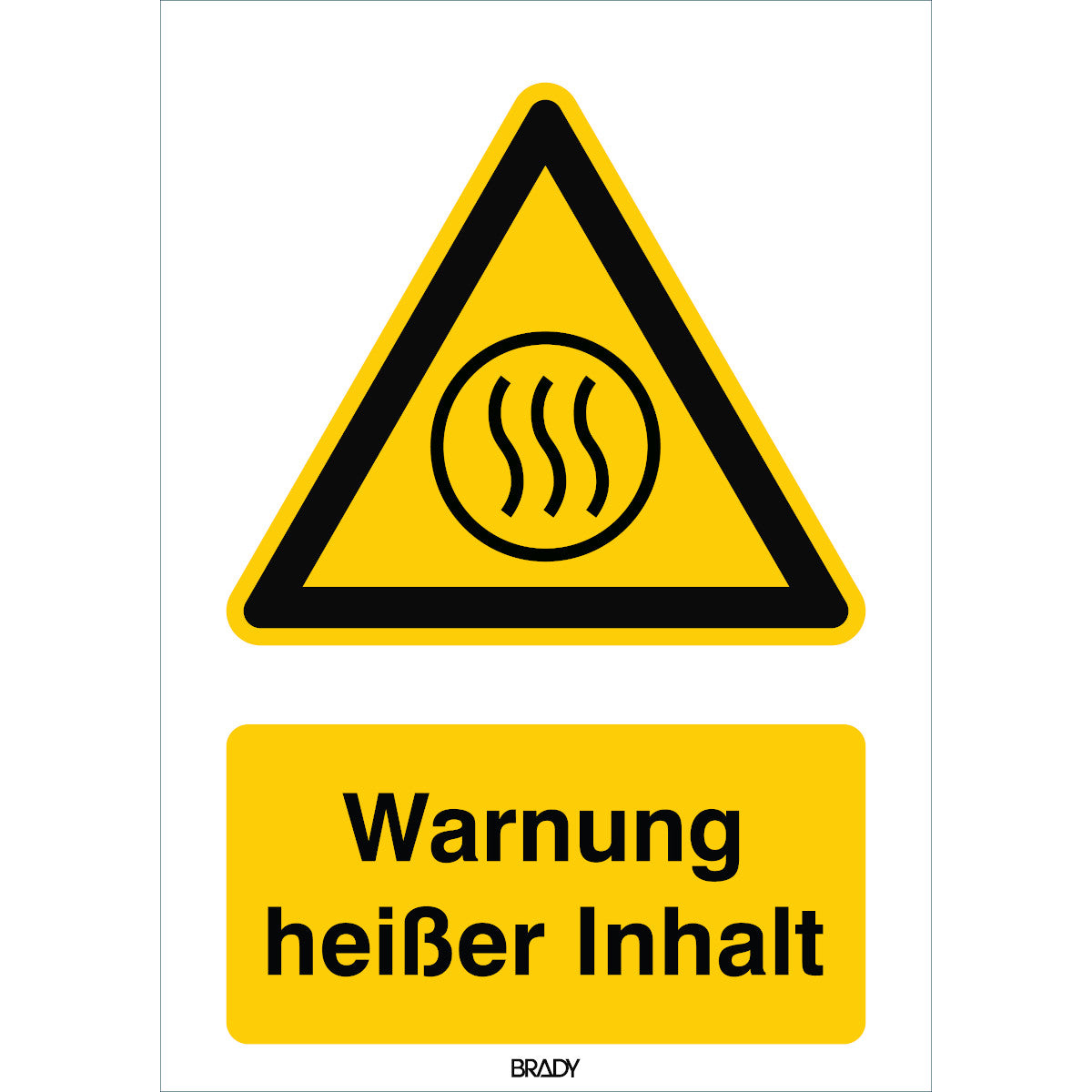 ISO safety sign - Warning, hot contents