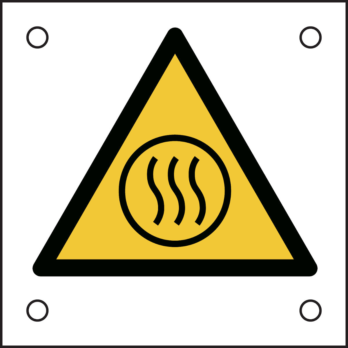ISO safety sign - Warning, hot contents