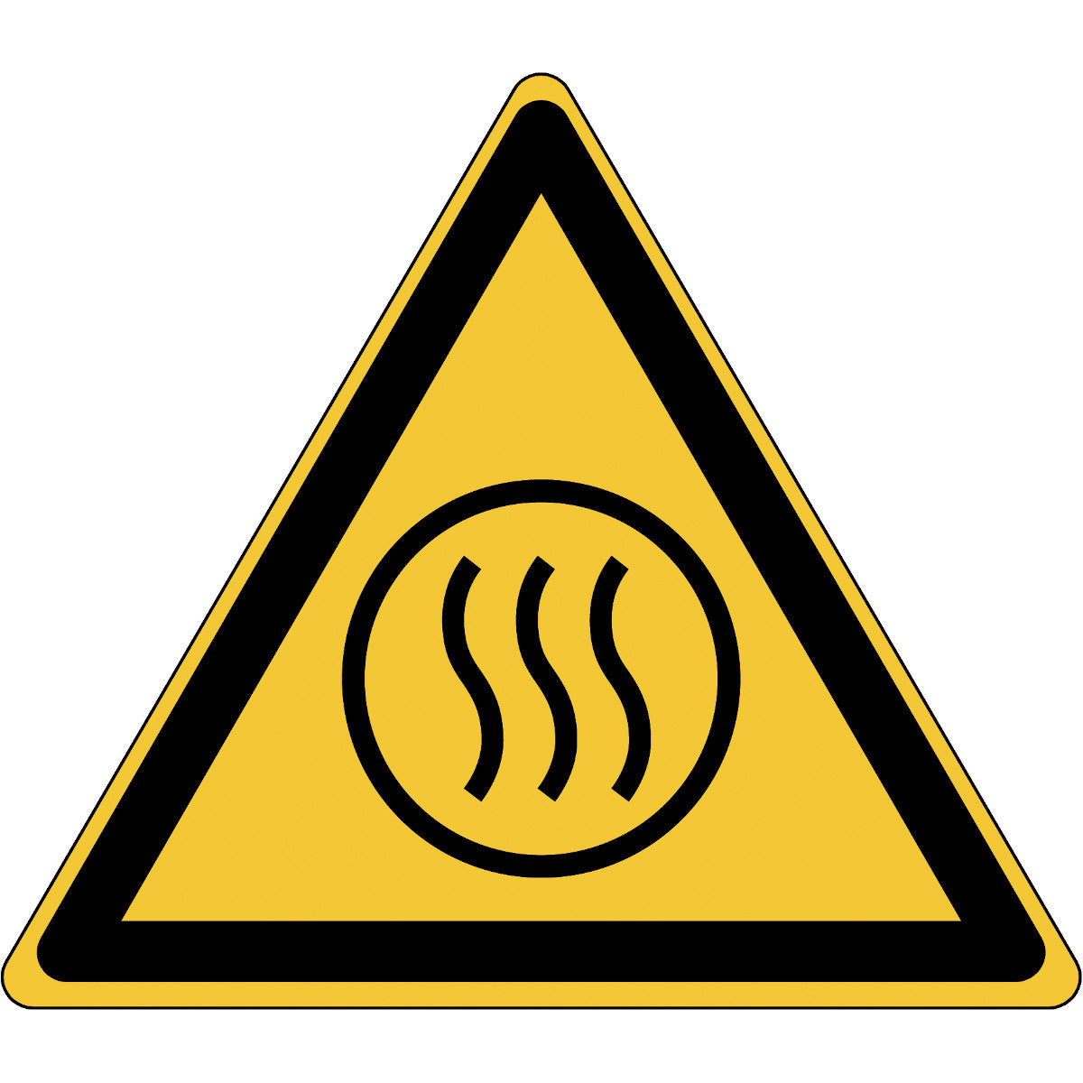 ISO safety sign - Warning, hot contents