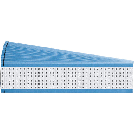 Kabelkennzeichnungskarten - fortlaufend wiederholte Zahlen