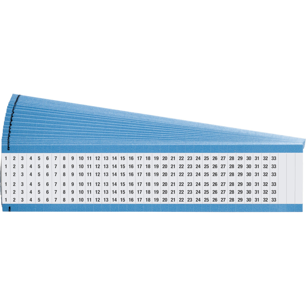 Kabelkennzeichnungskarten - fortlaufende Zahlen