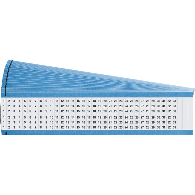 Kabelkennzeichnungskarten - fortlaufende Zahlen