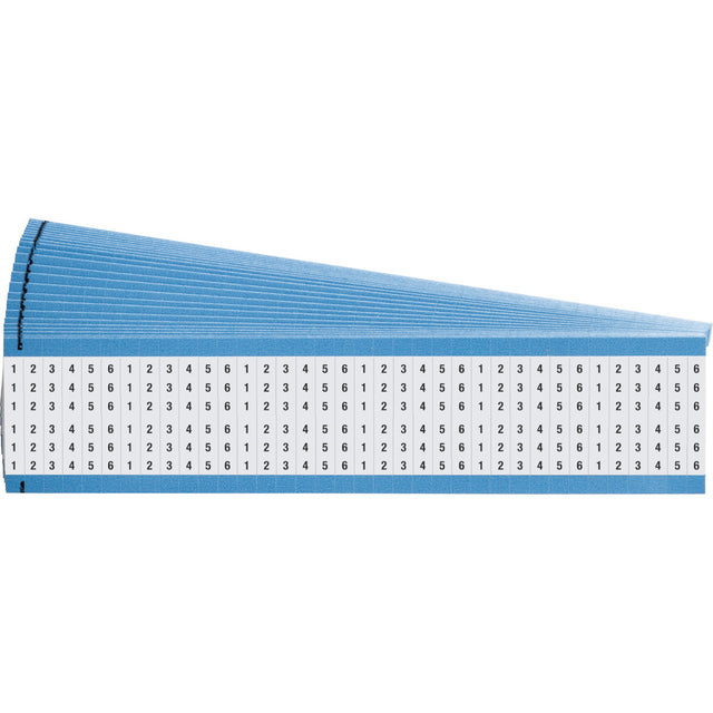 Kabelkennzeichnungskarten - fortlaufend wiederholte Zahlen