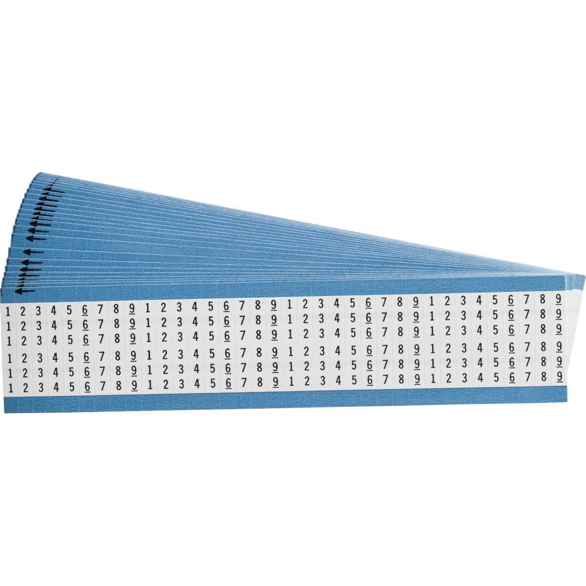 Kabelkennzeichnungskarten - fortlaufend wiederholte Zahlen