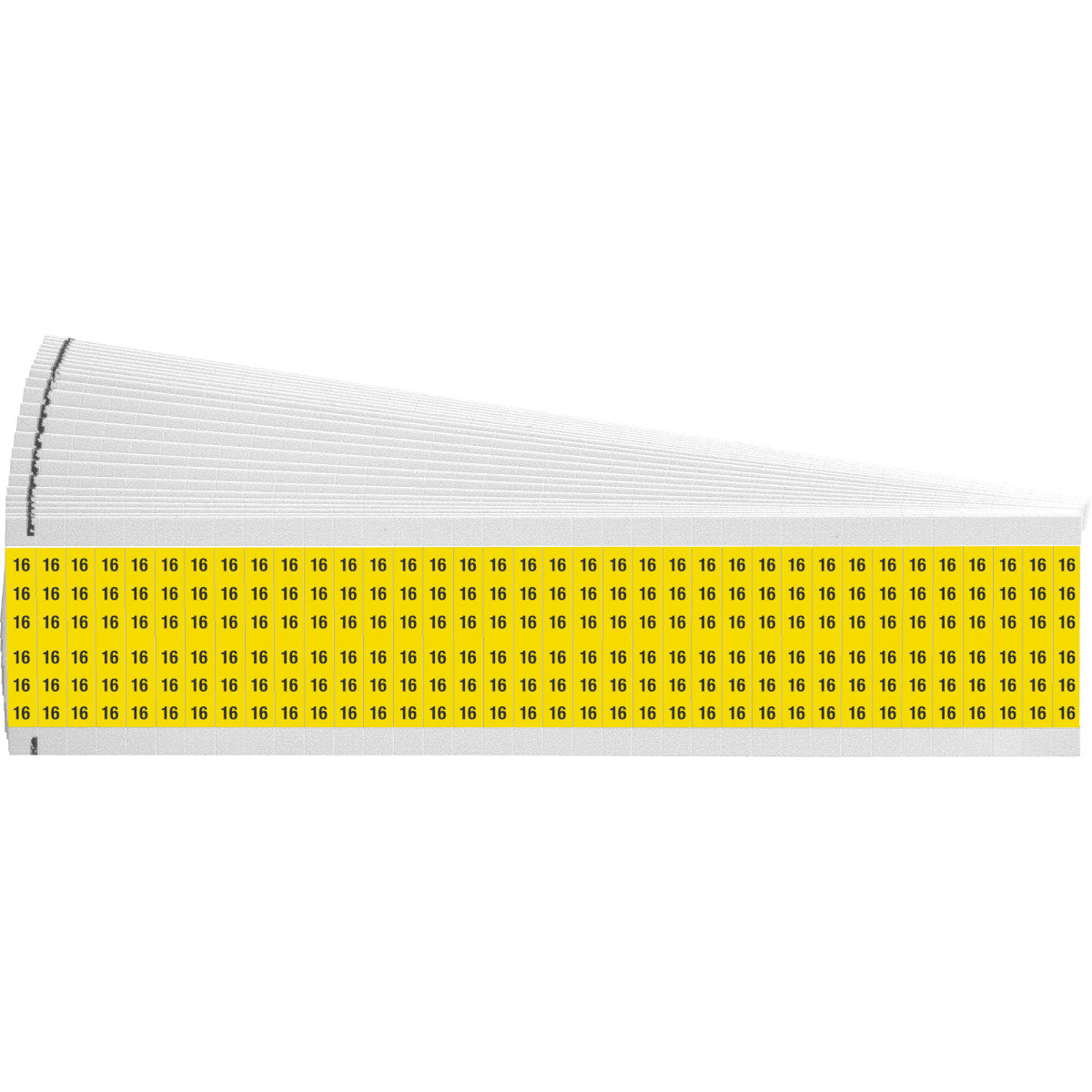 Kabelkennzeichnungskarten - einzelne Zahlen auf farbigem Hintergrund