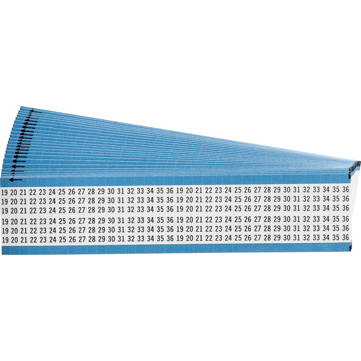 Kabelkennzeichnungskarten - fortlaufend wiederholte Zahlen