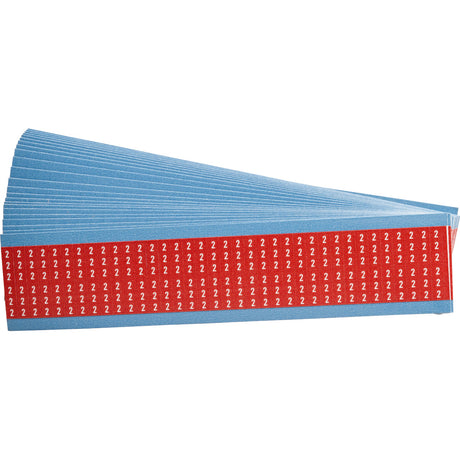 Kabelkennzeichnungskarten - einzelne Zahlen auf farbigem Hintergrund