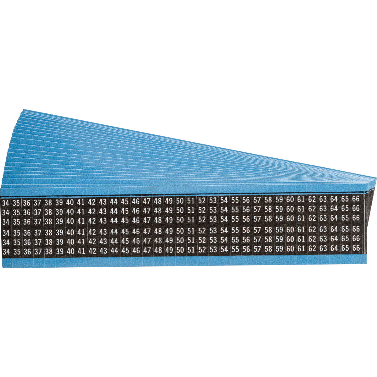 Kabelkennzeichnungskarten - fortlaufende Zahlen auf farbigem Hintergrund