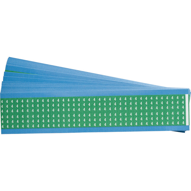 Kabelkennzeichnungskarten - einzelne Zahlen auf farbigem Hintergrund