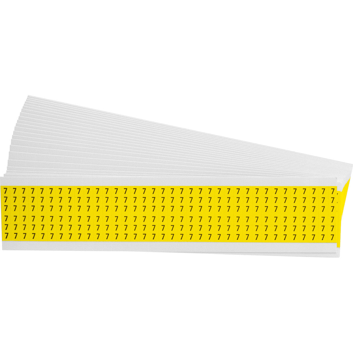 Kabelkennzeichnungskarten - einzelne Zahlen auf farbigem Hintergrund