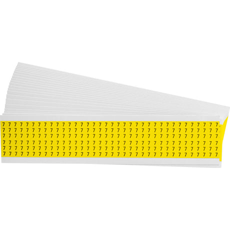 Kabelkennzeichnungskarten - einzelne Zahlen auf farbigem Hintergrund