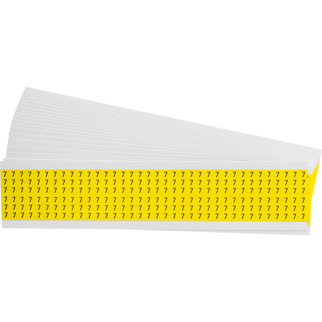 Kabelkennzeichnungskarten - einzelne Zahlen auf farbigem Hintergrund