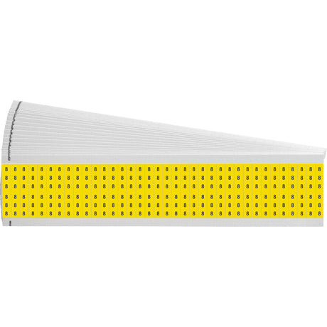 Kabelkennzeichnungskarten - einzelne Zahlen auf farbigem Hintergrund