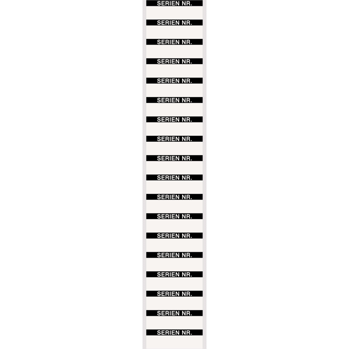 Writable inventory labels SERIES NO.