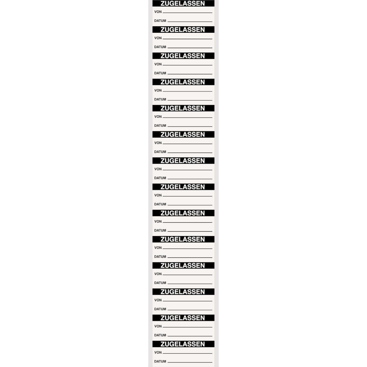 Writable labels for quality control APPROVED