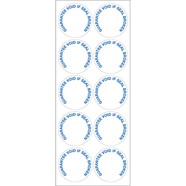 Siegel-Etiket : GUARANTEE VOID IF SEAL IS BROKEN
