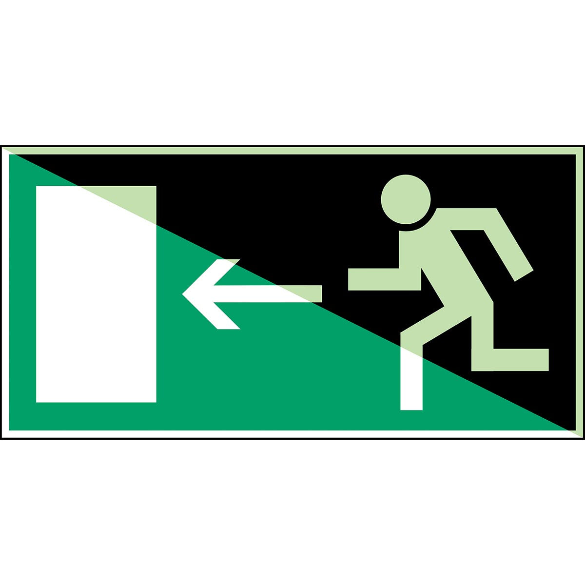 Photoluminescent safety sign