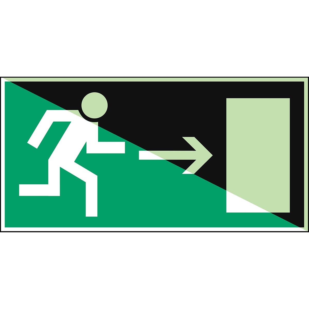 Photoluminescent safety sign