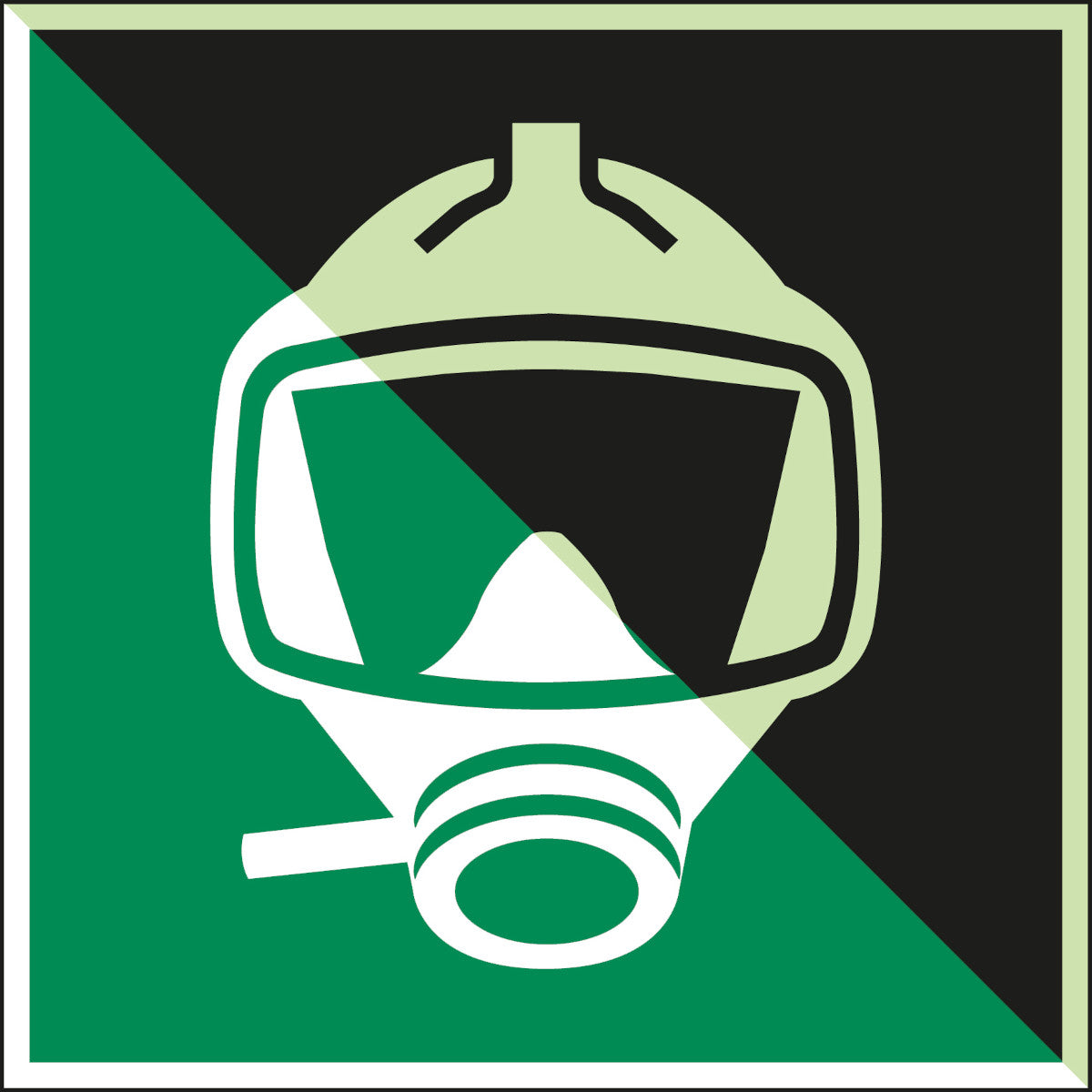 Langnachleuchtendes Sicherheitsschild