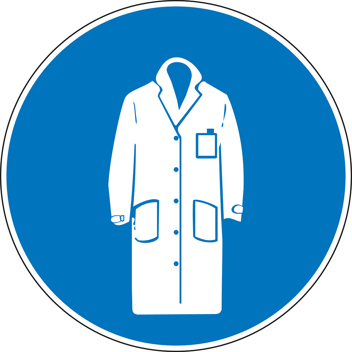 Signal de sécurité ISO - Porter une blouse de laboratoire