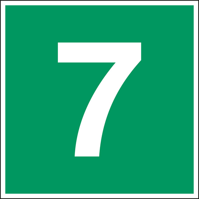 Fluchtwegkennzeichnung - Stockwerk 7