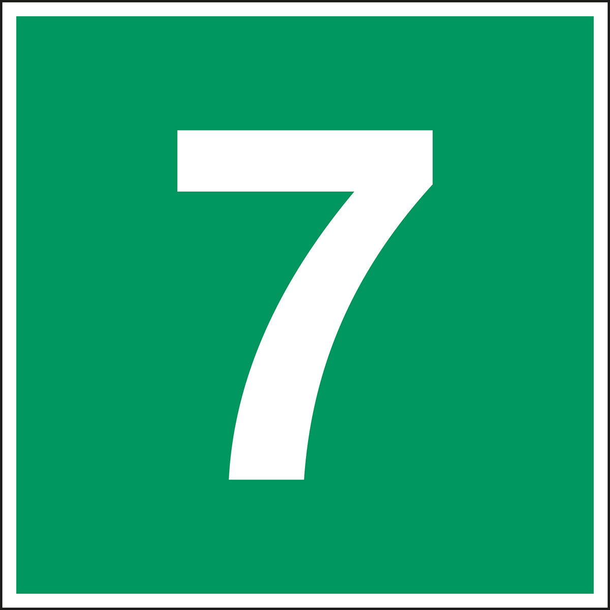 Fluchtwegkennzeichnung - Stockwerk 7