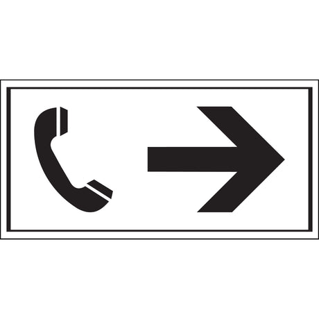 Hinweisschilder - Richtung zum Telefon